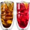Buy 🤩 Ozeri Serafino Double Wall Insulated Iced Tea And Coffee Glasses, 16-Ounce, Set Of 6 😉