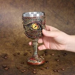 Coupon 🌟 Ottalent Stainless Steel The Eye Of The Dragon Wine Goblet Chalice,Dungeons And Dragons Medieval DragonWine Cups 7oz.Men’s Gift (Yellow Eyes) 🛒 -Goblets & Chalices Sales Store 51JKB16etzL