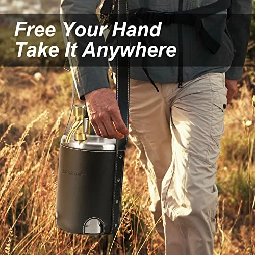 New π WAFIET Beer Growler Stainless Steel Beer Dispenser 84oz Beer Keg Pressurized Growler For Beer Soda Cider Cocktails, Gifts For Beer Lovers - CO2 Cartridges & Growler Carrier Included Silver π€© 5 New π WAFIET Beer Growler Stainless Steel Beer Dispenser 84oz Beer Keg Pressurized Growler For Beer Soda Cider Cocktails, Gifts For Beer Lovers - CO2 Cartridges & Growler Carrier Included Silver π€© - Image 3