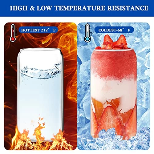 Best deal π₯° Vozoka Beer Can Glass With Bamboo Lids And Glass Straws, 4 Pack 16oz Drinking Glasses With Lids And Straws, Can Shaped Glass Cups, Iced Coffee Cup, Beer Glasses, Ideal For Water, Soda, Tea, Gift π 6 Best deal π₯° Vozoka Beer Can Glass With Bamboo Lids And Glass Straws, 4 Pack 16oz Drinking Glasses With Lids And Straws, Can Shaped Glass Cups, Iced Coffee Cup, Beer Glasses, Ideal For Water, Soda, Tea, Gift π - Image 4