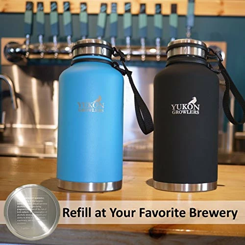 Outlet ✨ Yukon Growlers Insulated Beer Growler – Keeps Beer Cold And Carbonated For 24+ Hours – Keeps Drinks Hot For 12 Hours – Stainless Steel Water Bottle With Improved Leak Proof Lid – 64 Oz 🤩 6 Outlet ✨ Yukon Growlers Insulated Beer Growler – Keeps Beer Cold And Carbonated For 24+ Hours – Keeps Drinks Hot For 12 Hours – Stainless Steel Water Bottle With Improved Leak Proof Lid – 64 Oz 🤩 - Image 4