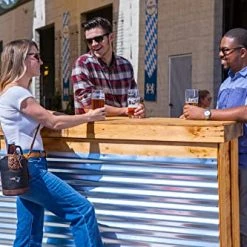 Cheap ✨ PICNIC TIME NFL Canvas Lace-up Growler Tote With 64 Oz Amber Glass Growler 💯 -Goblets & Chalices Sales Store 51PPi23HbbL