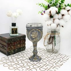 Wholesale 😀 Alikiki Medieval Armor Knight Wine Goblet - Renaissance Royal Warrior Chalice Drinkware - 7oz Stainless Steel Drinking Cup For Middle Ages War Decor Party Decorations 🎂 Birthday Father Day Gift Men Boy 🧨 -Goblets & Chalices Sales Store 51PscFNDqwL