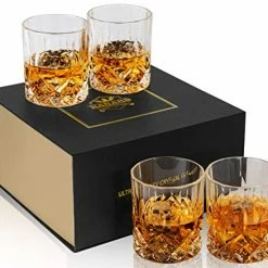 New 🎉 KANARS Old Fashioned Whiskey Glasses With Luxury Box - 10 Oz Rocks Barware For Scotch, Bourbon, Liquor And Cocktail Drinks - Set Of 4 ⭐