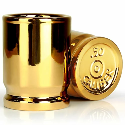 Best deal 𧨠Barbuzzo ORIGINAL 50 CAL SHOT GLASSES, Set Of 2, American Owned & Designed, Like Real 50 Caliber Bullet Casings - Shot Glasses Hold 2 Ounces π 3 Best deal 𧨠Barbuzzo ORIGINAL 50 CAL SHOT GLASSES, Set Of 2, American Owned & Designed, Like Real 50 Caliber Bullet Casings - Shot Glasses Hold 2 Ounces π