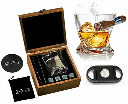Brand new π Whiskey Cigar Glasses With Side Mounted Cigar Holder, 10 Oz + Whisky Chilling Stones And Accessories In Wooden Box - Scotch Bourbon Set For Dad, Husband, Fathers Day, π₯³ Birthday π 3 Brand new π Whiskey Cigar Glasses With Side Mounted Cigar Holder, 10 Oz + Whisky Chilling Stones And Accessories In Wooden Box - Scotch Bourbon Set For Dad, Husband, Fathers Day, π₯³ Birthday π