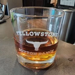 Top 10 🧨 Old Southern Brass Yellowstone Dutton Ranch Old Fashioned Whiskey Rocks Glass - Made In USA ⭐ -Goblets & Chalices Sales Store 51Uau2mRgYL