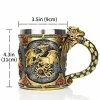 Best Pirce 💯 KTOTKMOTA Steampunk Gearwork Mechanical Dragon Cup 304 Stainless Steel Beer Coffee Cup Father Day Gift Mug For Dragon Collector Lovers Themed Party Decoration (14OZ) (Mug) 💯 -Goblets & Chalices Sales Store 51WDeV6NEaL