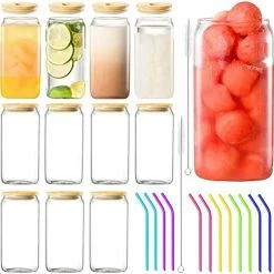 Top 10 π― AJARAERA 20 Oz Glass Cups With Lids And Straws,Beer Can Glasses,Drinking Glasses, Iced Coffee Cup,Can Shaped Glass Cups Of 12 𧨠12 Top 10 π― AJARAERA 20 Oz Glass Cups With Lids And Straws,Beer Can Glasses,Drinking Glasses, Iced Coffee Cup,Can Shaped Glass Cups Of 12 𧨠-Goblets & Chalices Sales Store 51WLvJ3LgdL. AC