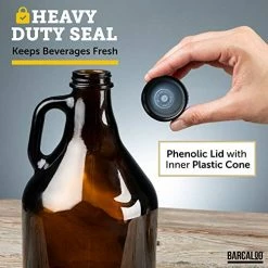 Flash Sale π₯° Barcaloo Glass Growlers For Beer, 2 Pack With Funnel - 64 Oz Growler Set With Lids - Great For Home Brewing, Kombucha & More π 15 Flash Sale π₯° Barcaloo Glass Growlers For Beer, 2 Pack With Funnel - 64 Oz Growler Set With Lids - Great For Home Brewing, Kombucha & More π -Goblets & Chalices Sales Store 51Xdjq52V4L
