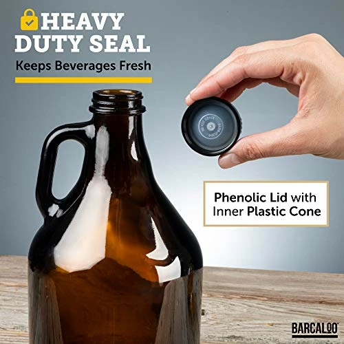 Flash Sale π₯° Barcaloo Glass Growlers For Beer, 2 Pack With Funnel - 64 Oz Growler Set With Lids - Great For Home Brewing, Kombucha & More π 7 Flash Sale π₯° Barcaloo Glass Growlers For Beer, 2 Pack With Funnel - 64 Oz Growler Set With Lids - Great For Home Brewing, Kombucha & More π - Image 5