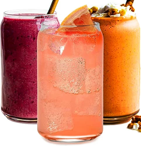 Deals π€© Le'raze Drinking Glasses 6pc Set - Can Shaped Glass Cups, 16oz Iced Coffee Glasses, Iced Tea Glasses, Cute Tumbler Cup, Cocktail Glasses, Whiskey, Wine, Soda, Clear Water Cups, Beer Glasses, Cordial Glasses π 3 Deals π€© Le'raze Drinking Glasses 6pc Set - Can Shaped Glass Cups, 16oz Iced Coffee Glasses, Iced Tea Glasses, Cute Tumbler Cup, Cocktail Glasses, Whiskey, Wine, Soda, Clear Water Cups, Beer Glasses, Cordial Glasses π