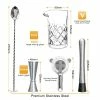 Best Pirce ✔️ Lighten Life Cocktail Mixing Glass Set,Bar Mixing Set With 20oz Crystal Thick Bottom Glass,Spoon, Jigger,Strainer And Muddle,5 Pieces Cocktail Mixing Glass Kits Perfect For Amateurs And Bartenders 🧨 -Goblets & Chalices Sales Store 51cY4cSlAWL