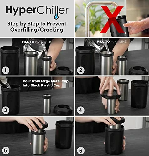 Coupon π₯° HyperChiller HC2CB Patented Iced Coffee/Beverage Cooler, NEW, IMPROVED,STRONGER AND MORE DURABLE! Ready In One Minute, Reusable For Iced Tea, Wine, Spirits, Alcohol, Juice, 12.5 Oz, Charcoal Black π 6 Coupon π₯° HyperChiller HC2CB Patented Iced Coffee/Beverage Cooler, NEW, IMPROVED,STRONGER AND MORE DURABLE! Ready In One Minute, Reusable For Iced Tea, Wine, Spirits, Alcohol, Juice, 12.5 Oz, Charcoal Black π - Image 4