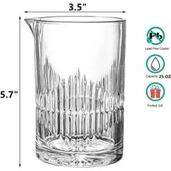 Cheapest 😉 DEAYOU 2-Pack Cocktail Mixing Glass, 25 OZ Bar Mixing Pitcher, Crystal Mixer Glass For Stirring Drinks, Thick Walls, Seamless Glass Shaker With Weighted Bottom For Bartender, Home, Old Fashioned ⭐