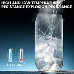 Discount ❤️ GEMWON [ 6Pcs Set ] Drinking Glasses With Straw -16oz Can Shaped Glass Cups, Beer Glasses, Iced Coffee Glasses, Cute Tumbler Cup, Ideal Cup For Whiskey, Soda, Tea, Water, Gift, With 3 Cleaning Brushes ⭐ -Goblets & Chalices Sales Store 51fnU3KuZYL