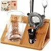 Discount 🌟 20 Oz Crystal Cocktail Mixing Glass Set With Bamboo Stand By Barillio | Seamless Mixing Pitcher For Stirred Cocktail With Thick Weighted Bottom 🔔