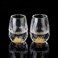 Wholesale 👏 DUJUST Shot Glasses (1.5oz), Crystal Shot Glass Set Decorated With 24K Gold Leaf Flakes, Cool & Cute Shot Cups, BPA-Free & Lead-Free, Perfect For Décor & Collection, Gift Choices - 2 Pcs Unique Diamond Design: 2 Pcs 🥰 -Goblets & Chalices Sales Store 51jeB02UuXL. AC