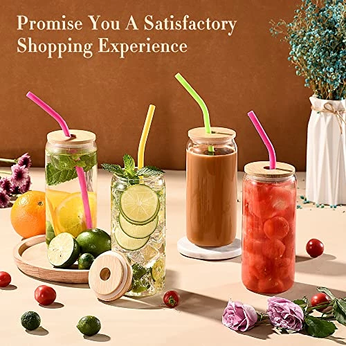 Top 10 π― AJARAERA 20 Oz Glass Cups With Lids And Straws,Beer Can Glasses,Drinking Glasses, Iced Coffee Cup,Can Shaped Glass Cups Of 12 𧨠6 Top 10 π― AJARAERA 20 Oz Glass Cups With Lids And Straws,Beer Can Glasses,Drinking Glasses, Iced Coffee Cup,Can Shaped Glass Cups Of 12 𧨠- Image 4