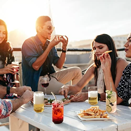 Discount π₯ NETANY Drinking Glasses With Glass Straw 4pcs Set - 16oz Can Shaped Glass Cups, Beer Glasses, Iced Coffee Glasses, Cute Tumbler Cup, Ideal For Whiskey, Soda, Tea, Water, Gift - 2 Cleaning Brushes π 5 Discount π₯ NETANY Drinking Glasses With Glass Straw 4pcs Set - 16oz Can Shaped Glass Cups, Beer Glasses, Iced Coffee Glasses, Cute Tumbler Cup, Ideal For Whiskey, Soda, Tea, Water, Gift - 2 Cleaning Brushes π - Image 4