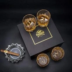 New 🎉 KANARS Old Fashioned Whiskey Glasses With Luxury Box - 10 Oz Rocks Barware For Scotch, Bourbon, Liquor And Cocktail Drinks - Set Of 4 ⭐ -Goblets & Chalices Sales Store 51mTWd62IiL
