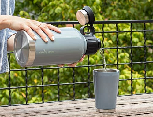 Discount π Reduce Insulated Growler, 64 Oz - Up To 60 Hours Cold - Vacuum Insulated, Large Capacity For Any Adventure - Dual Opening Leak-Proof Lid, Doubles As A Cup - Gray, Opaque Gloss Opaque Gloss Gray β¨ 4 Discount π Reduce Insulated Growler, 64 Oz - Up To 60 Hours Cold - Vacuum Insulated, Large Capacity For Any Adventure - Dual Opening Leak-Proof Lid, Doubles As A Cup - Gray, Opaque Gloss Opaque Gloss Gray β¨ - Image 2
