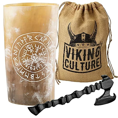 Best Pirce β Viking Culture Horn Mead Cup - Nordic Inspired Drinking Vessel | Handmade Goblet For Wine Beer Ale - Safe And Unique Drink Tumbler Gift With Axe Bottle Opener And Burlap Bag With Cigar Hold 𧨠7 Best Pirce β Viking Culture Horn Mead Cup - Nordic Inspired Drinking Vessel | Handmade Goblet For Wine Beer Ale - Safe And Unique Drink Tumbler Gift With Axe Bottle Opener And Burlap Bag With Cigar Hold 𧨠- Image 5
