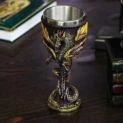 Best Sale π Alikiki Medieval Flame Dragon Wine Goblet - Fantasy Dungeons And Dragons Wine Chalice - 7oz Stainless Steel Cup Drinking Vessel -Ideal Novelty Gothic Father Day Gift Party Idea π 8 Best Sale π Alikiki Medieval Flame Dragon Wine Goblet - Fantasy Dungeons And Dragons Wine Chalice - 7oz Stainless Steel Cup Drinking Vessel -Ideal Novelty Gothic Father Day Gift Party Idea π -Goblets & Chalices Sales Store 51pv1iWiKxL