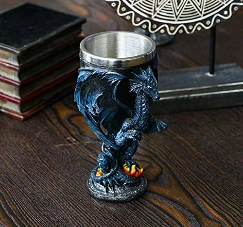 Hot Sale π€© Alikiki Medieval Fantasy Blue Dragon Goblet - Dungeons And Dragons Gifts Party Decoration - D&D Game Chalice Cup Of Thrones Merchandise 7oz Stainless Steel Gothic Drinking Cups β¨ 6 Hot Sale π€© Alikiki Medieval Fantasy Blue Dragon Goblet - Dungeons And Dragons Gifts Party Decoration - D&D Game Chalice Cup Of Thrones Merchandise 7oz Stainless Steel Gothic Drinking Cups β¨ - Image 4
