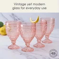 Hot Sale ✨ Fitz & Floyd Fitz And Floyd Trestle Goblet, 4 Count (Pack Of 1), Blush 🥰 -Goblets & Chalices Sales Store 51qAJznureL