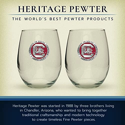 Cheapest π Heritage Pewter South Carolina Gamecocks Stemless Glass Goblets β Set Of 2 | 15 OZ Goblet Wine Glasses | Expertly Crafted Pewter Glass π 7 Cheapest π Heritage Pewter South Carolina Gamecocks Stemless Glass Goblets β Set Of 2 | 15 OZ Goblet Wine Glasses | Expertly Crafted Pewter Glass π - Image 5