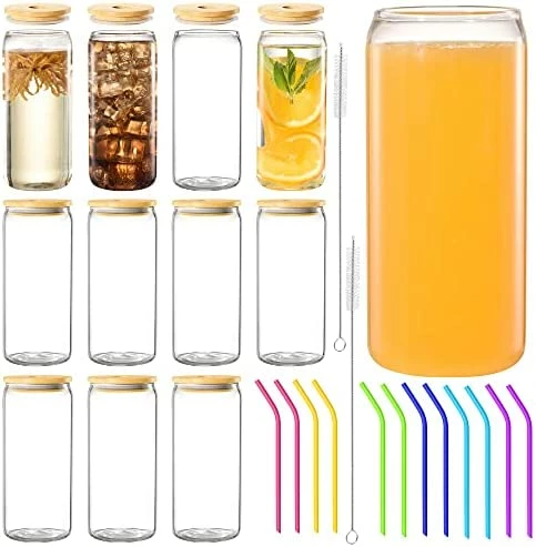 Top 10 π― AJARAERA 20 Oz Glass Cups With Lids And Straws,Beer Can Glasses,Drinking Glasses, Iced Coffee Cup,Can Shaped Glass Cups Of 12 𧨠8 Top 10 π― AJARAERA 20 Oz Glass Cups With Lids And Straws,Beer Can Glasses,Drinking Glasses, Iced Coffee Cup,Can Shaped Glass Cups Of 12 𧨠- Image 6