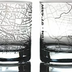 Discount 🛒 Greenline Goods Whiskey Glasses - 10 Oz Tumbler Gift Set For Philadelphia Lovers, Etched With Philadelphia Map | Old Fashioned Rocks Glass - Set Of 2 🧨 -Goblets & Chalices Sales Store 51tru6kHFDL. AC