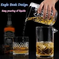 Discount 🔥 Gusnilo Cocktail Mixing Glass 24oz Mixing Glass Mixing For Stirring Drinks,Glass Bartender Old Fashioned Crystal Bar Mixing Glass 710ml For Home Bar Crystal Cocktail Mixing Glasses Set 2PCS 🥰 -Goblets & Chalices Sales Store 51wFrvPt0VL