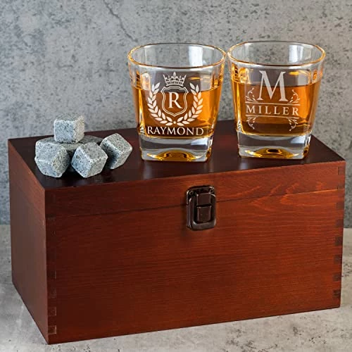 Cheap π€© Amazing Items Set Of 4 - Whiskey Gifts For Men, Personalized Whiskey Glasses W/ Name & Initial - 9 Designs - 9 Oz, Limited Edition Monogrammed Rocks Glasses For Whiskey, Bourbon, Engraved Scotch Glasses - Dad Gif π― 4 Cheap π€© Amazing Items Set Of 4 - Whiskey Gifts For Men, Personalized Whiskey Glasses W/ Name & Initial - 9 Designs - 9 Oz, Limited Edition Monogrammed Rocks Glasses For Whiskey, Bourbon, Engraved Scotch Glasses - Dad Gif π― - Image 2