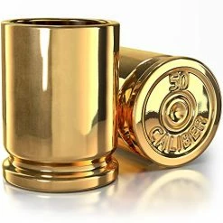 Wholesale β€οΈ Old Southern Brass The Original 50 Caliber Brass Ceramic Shot Glasses - Set Of 2 - American Owned & Operated - LIFETIME G π€©