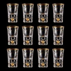 Wholesale 👏 DUJUST Shot Glasses (1.5oz), Crystal Shot Glass Set Decorated With 24K Gold Leaf Flakes, Cool & Cute Shot Cups, BPA-Free & Lead-Free, Perfect For Décor & Collection, Gift Choices - 2 Pcs Unique Diamond Design: 2 Pcs 🥰 -Goblets & Chalices Sales Store 51zmMyKxn1L. AC