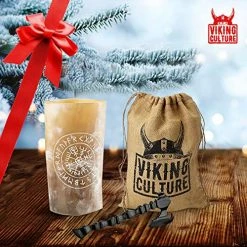 Best Pirce β Viking Culture Horn Mead Cup - Nordic Inspired Drinking Vessel | Handmade Goblet For Wine Beer Ale - Safe And Unique Drink Tumbler Gift With Axe Bottle Opener And Burlap Bag With Cigar Hold π§¨