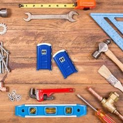 Outlet 👏 Funwares Porta Potty Shot Glasses, Funny Shot Glasses, Bathroom Humor White Elephant Gifts For Adults, 2 Ounce Shots, Set Of 2 🛒 -Goblets & Chalices Sales Store 61jj81HzmjL